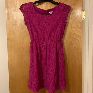 Xhilaration Pink Lace A-line Dress Medium